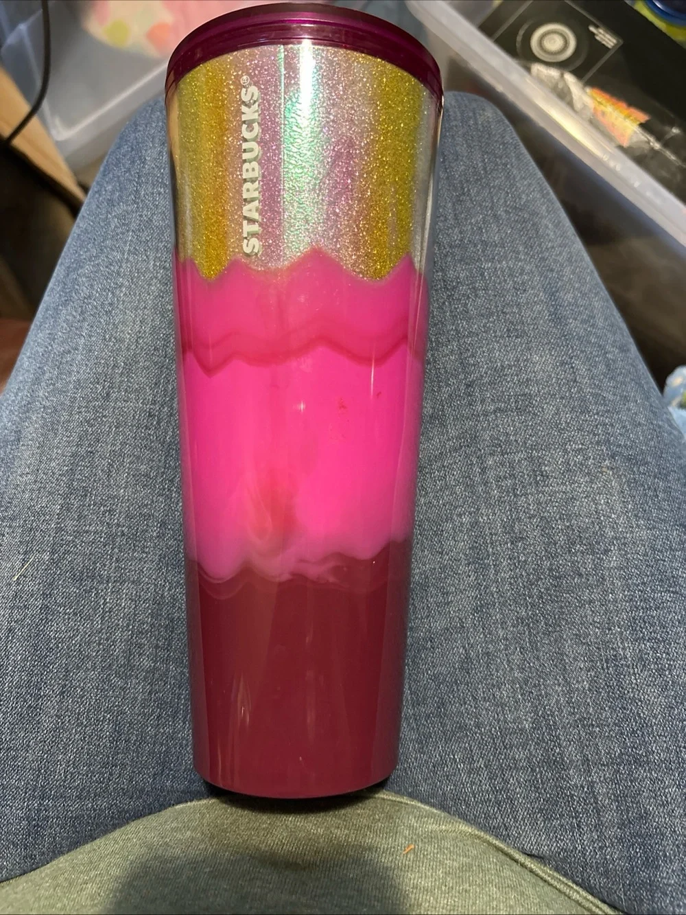 Starbucks Pink, Gold & Magenta Ombre Stainless Tumbler
